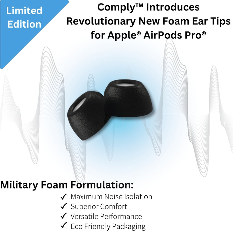 Comply Foam NEW RELEASE TrueGrip™ Premium Foam Ear Tips for Apple AirPods Pro Gen 1 & 2