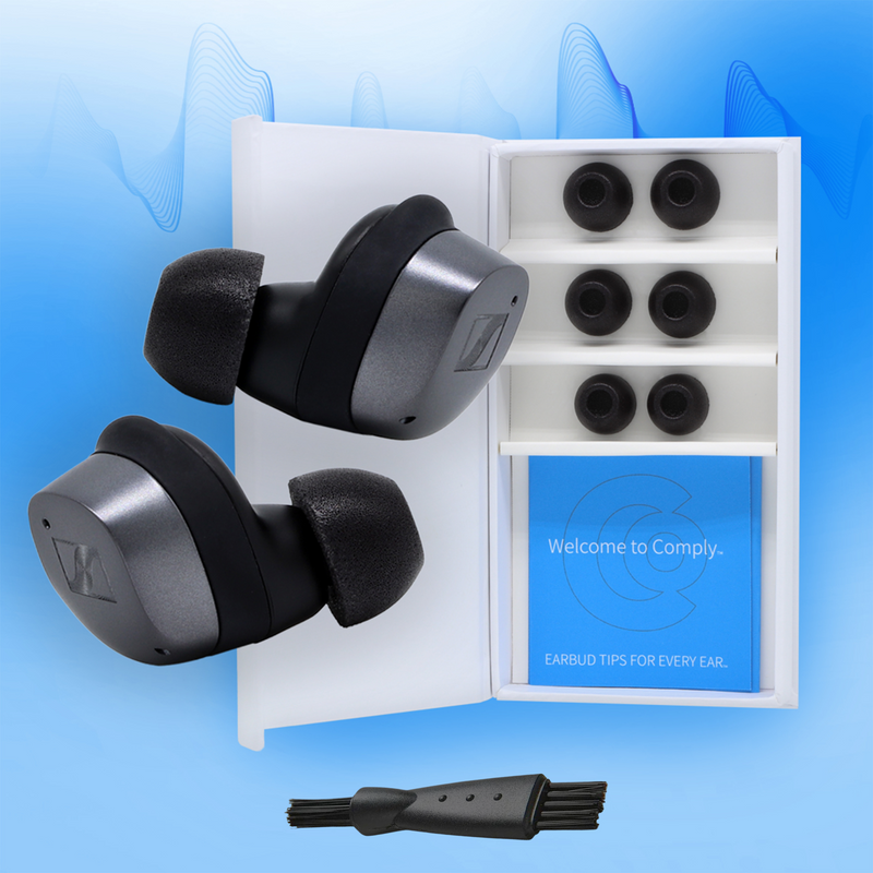 Comply Foam NEW TrueGrip™ Premium Ear Tips for Sennheiser MOMENTUM 3 & 4 and ACCENTUM 