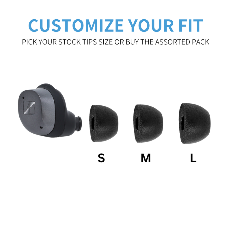 Comply Foam NEW TrueGrip™ Premium Ear Tips for Sennheiser MOMENTUM 3 & 4 and ACCENTUM 