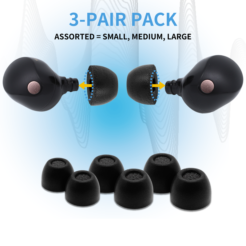 Comply Foam NEW TrueGrip™ Premium Ear Tips for Sony True Wireless Earbuds 