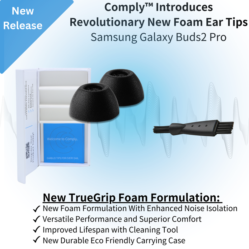 Comply Foam NEW TrueGrip™ Premium Foam Ear Tips for Samsung Galaxy Buds2 Pro 