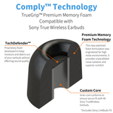 Comply Foam NEW TrueGrip™ Premium Ear Tips for Sony True Wireless Earbuds